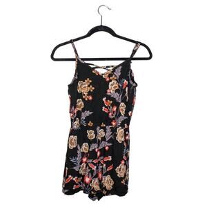Angie Romper Shorts Geometric Floral Multicolor Print Boho Festival S